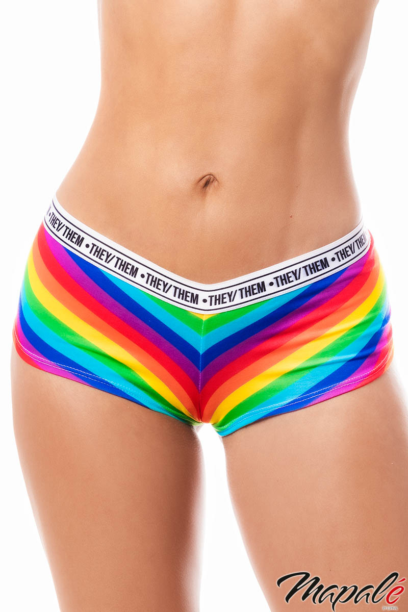 Rainbow Cheeky Short (They/Them)