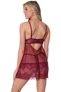 Thumbnail for Adjustable Straps Babydoll & Thong Set