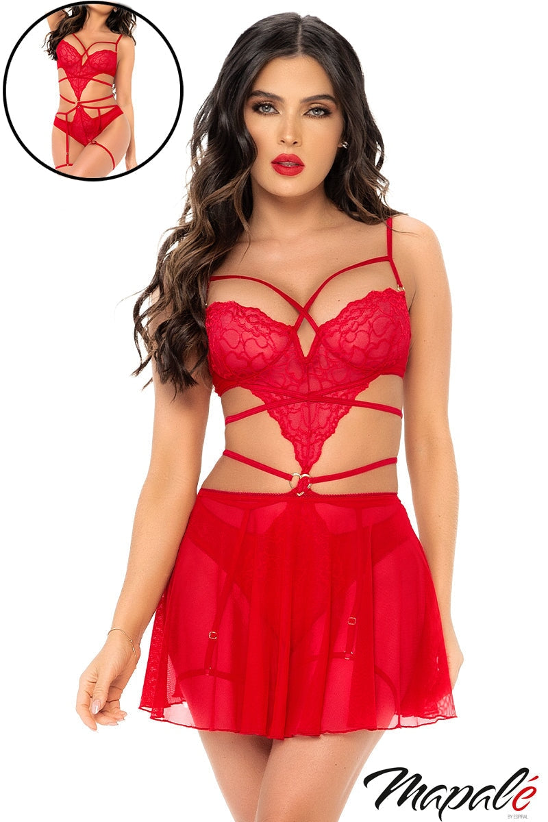2 in 1 Lace Babydoll